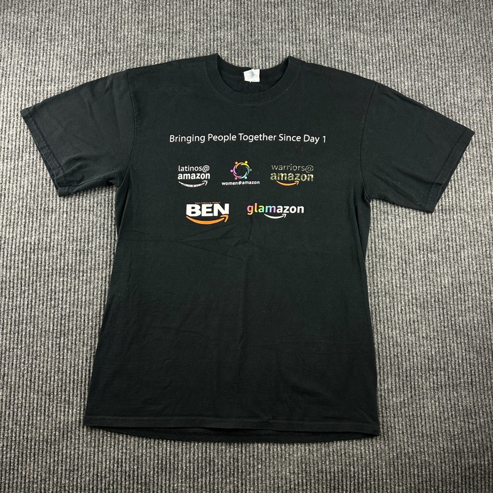 Port & Company Amazon Employee Network Graphic T-Shirt Mens Medium Black BEN